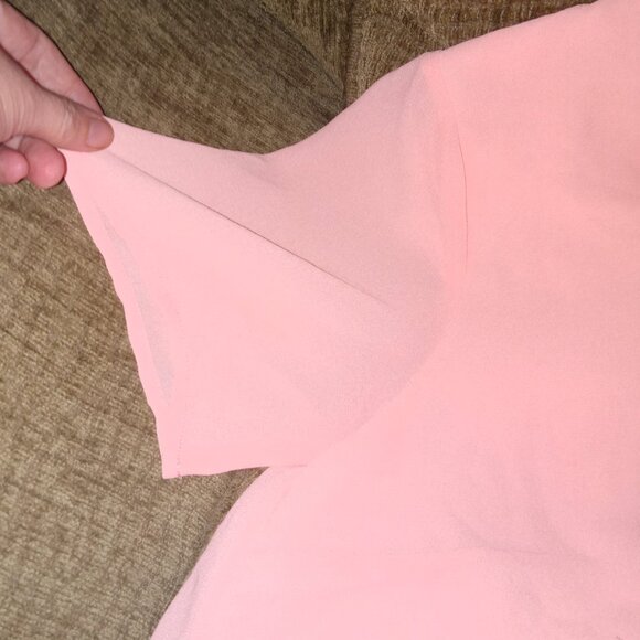 Michael Kors Cotton Candy Pink Layered Chiffon Top - Women's Size XS - Picture 4 of 6